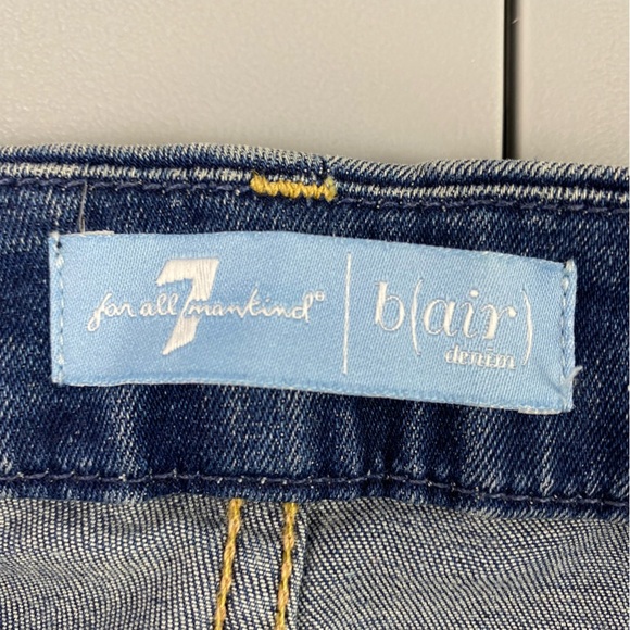 74AMK Blair The Ankle Skinny Blue Denim Jeans Frayed Hem Wms sz 26 - Picture 3 of 11